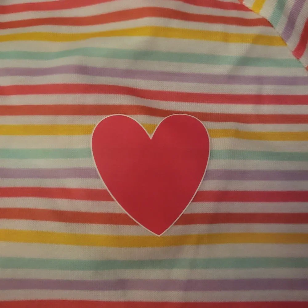 Cat & Jack Neon Pink Rainbow Pjs 14/16 XL